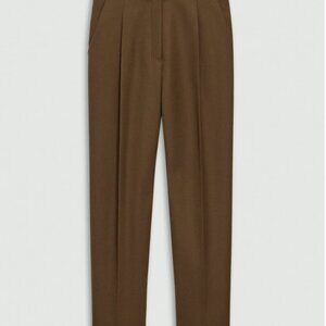 NWT, Theory Tapered High-Rise Pant in Wool-Blend, Clover, Size 6